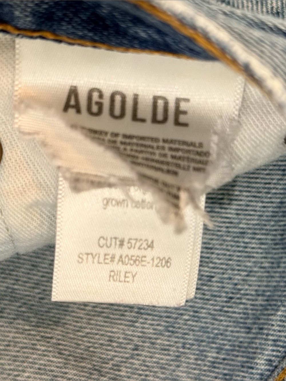 Women’s AGOLDE Riley High Rise distressed straight crop jeans- Size 24 - Picture 7 of 12